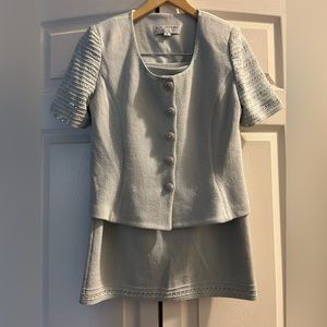 Blue St. John skirt suit size 6